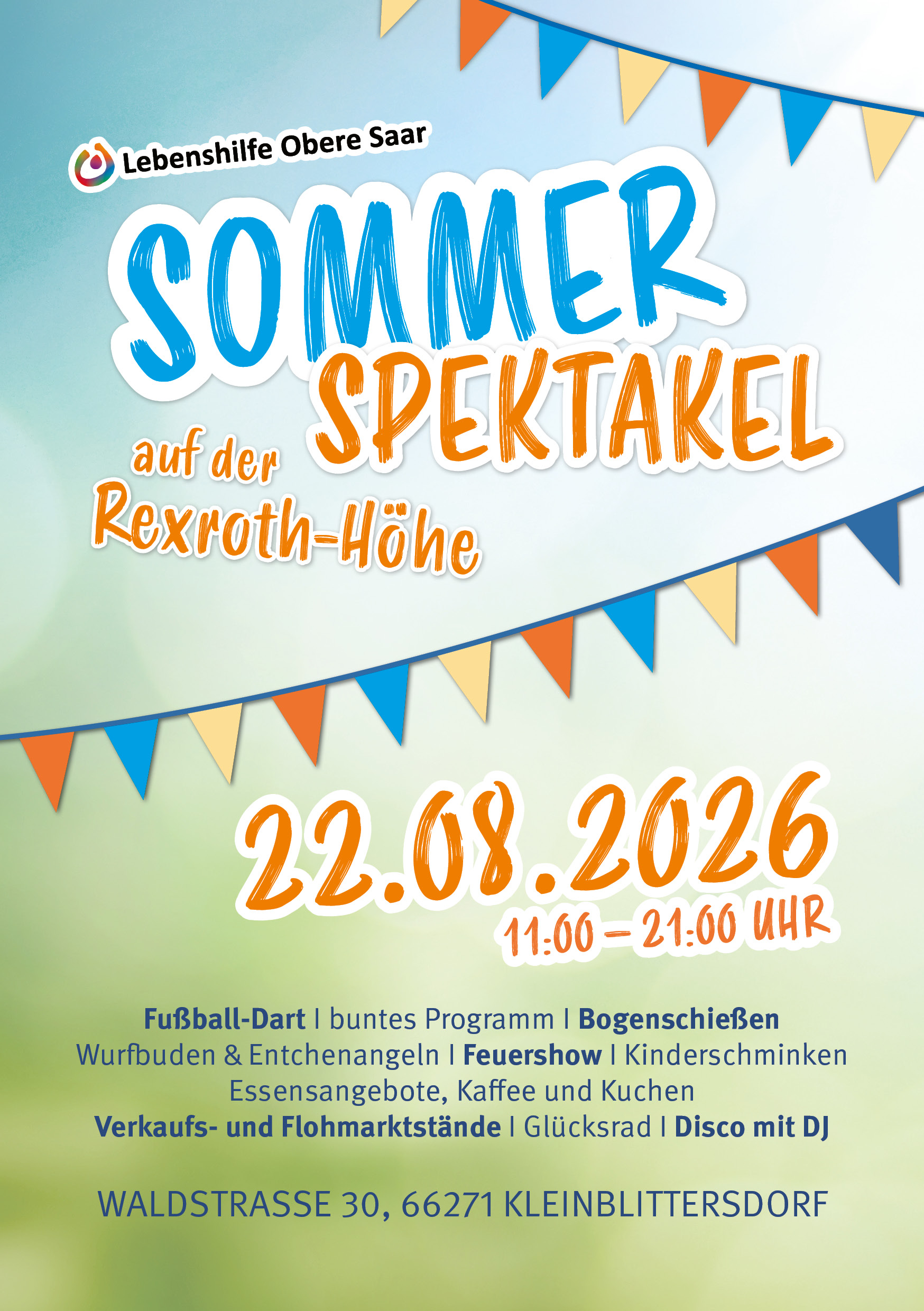 Plakat Sommerfest Rexroth-Höhe