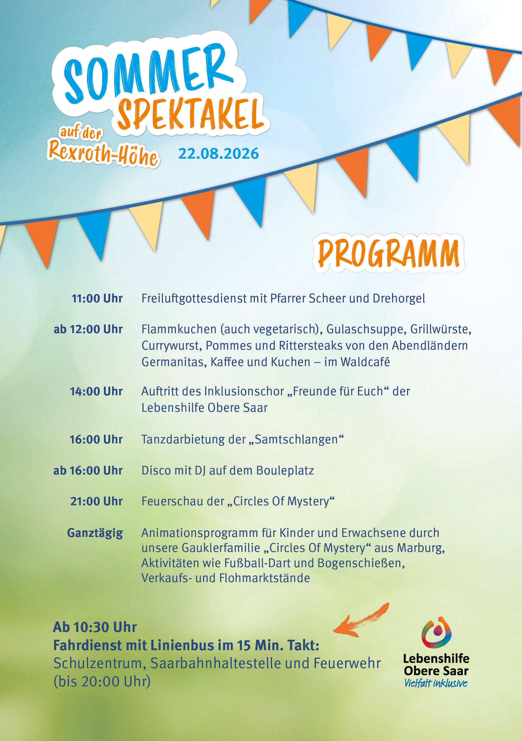 Plakat Sommerfest Rexroth-Höhe